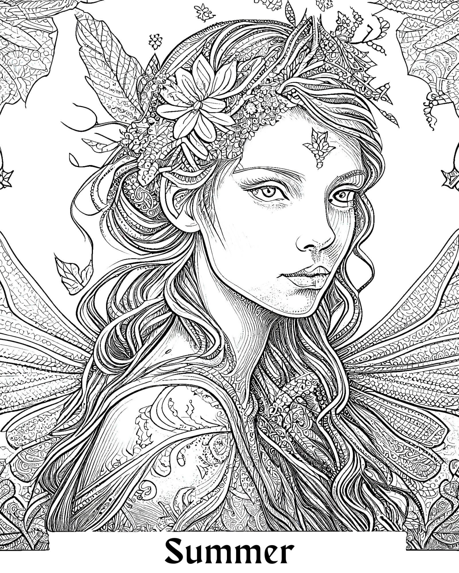 Fairies Coloring Pages Free Printable 93