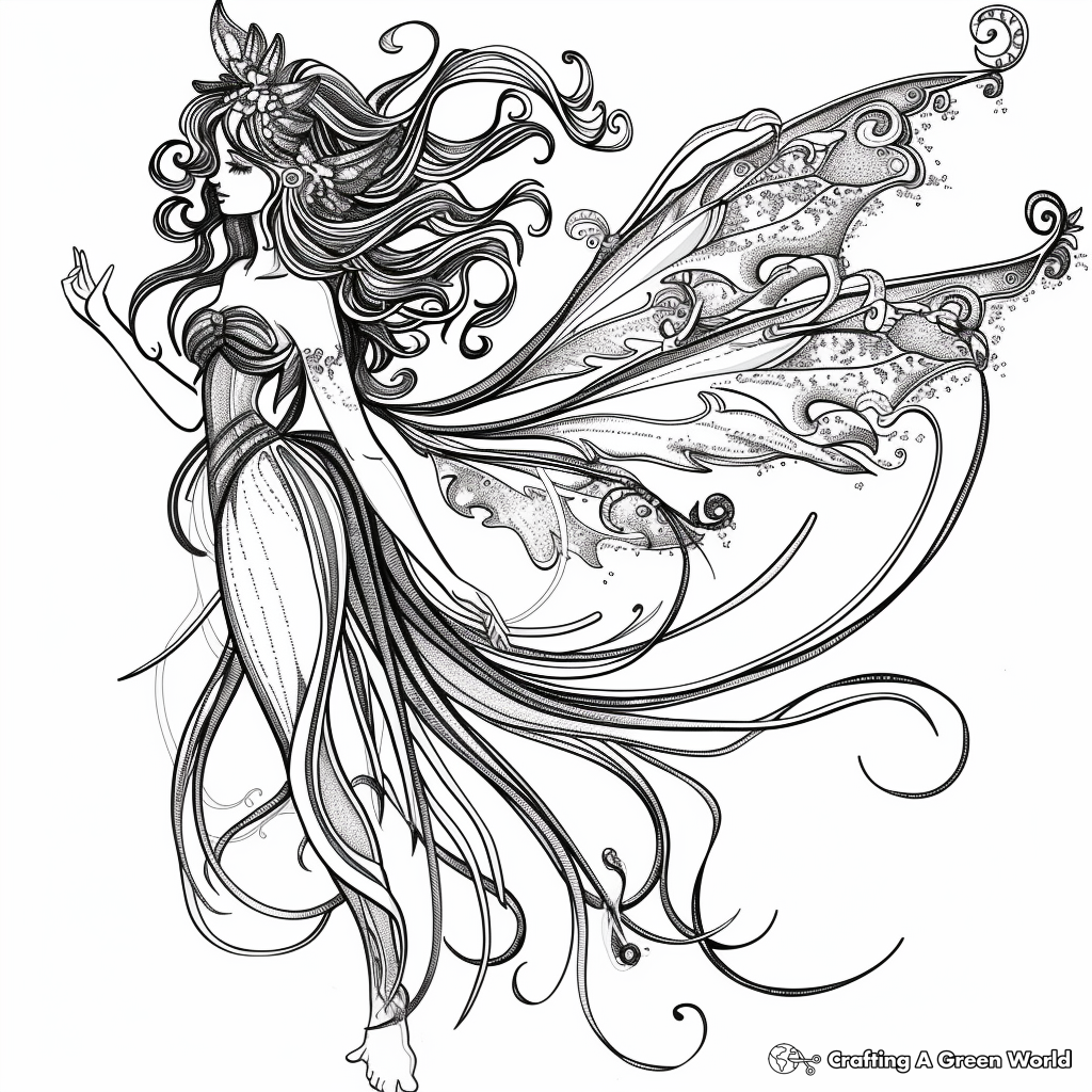 Fairies Coloring Pages Free Printable 94