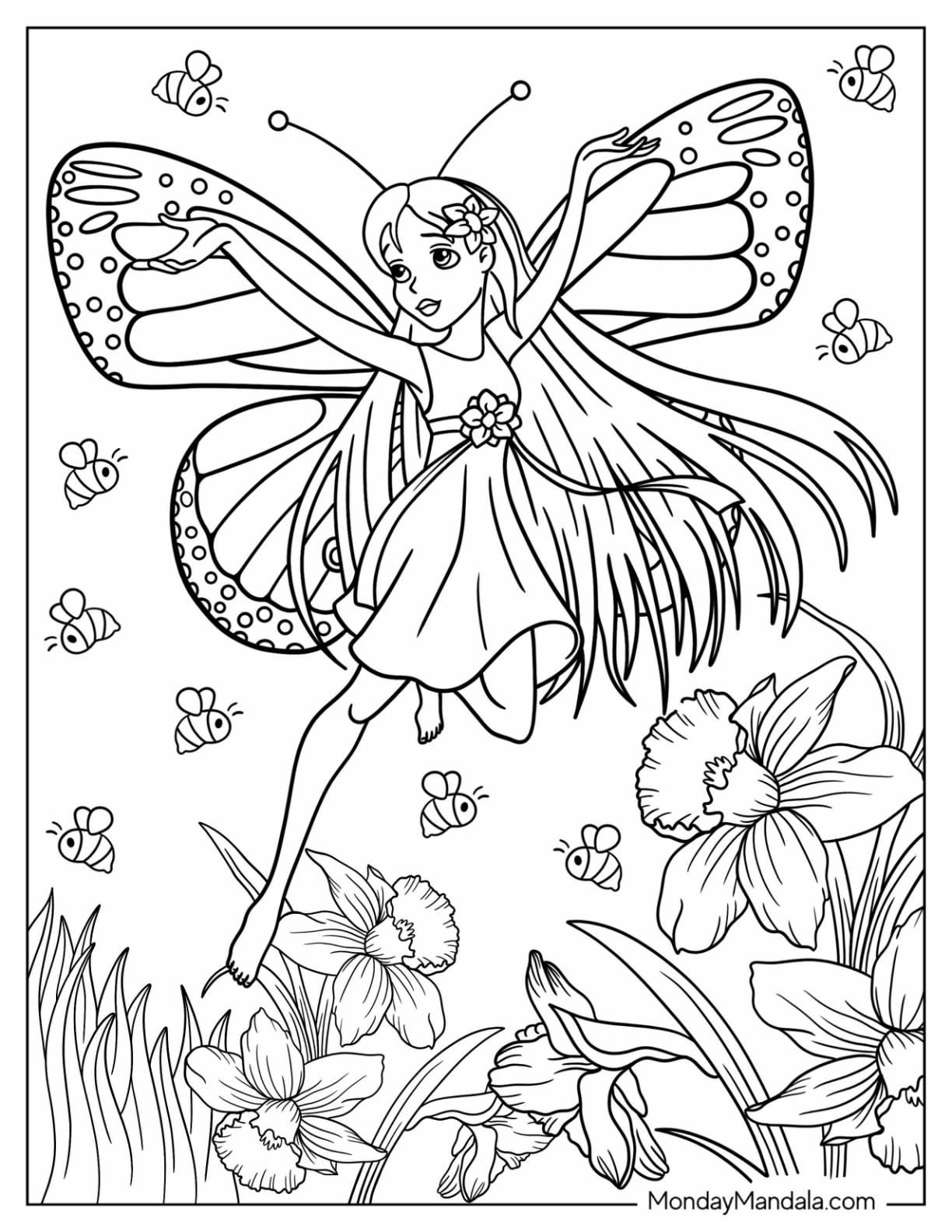 Fairy Coloring Pages: 190+ Fantasy Enchanting Pages to Spark Your Imagination 41