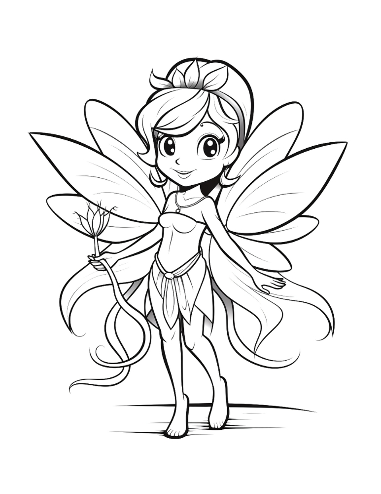 Fairy Coloring Pages: 190+ Fantasy Enchanting Pages to Spark Your Imagination 42