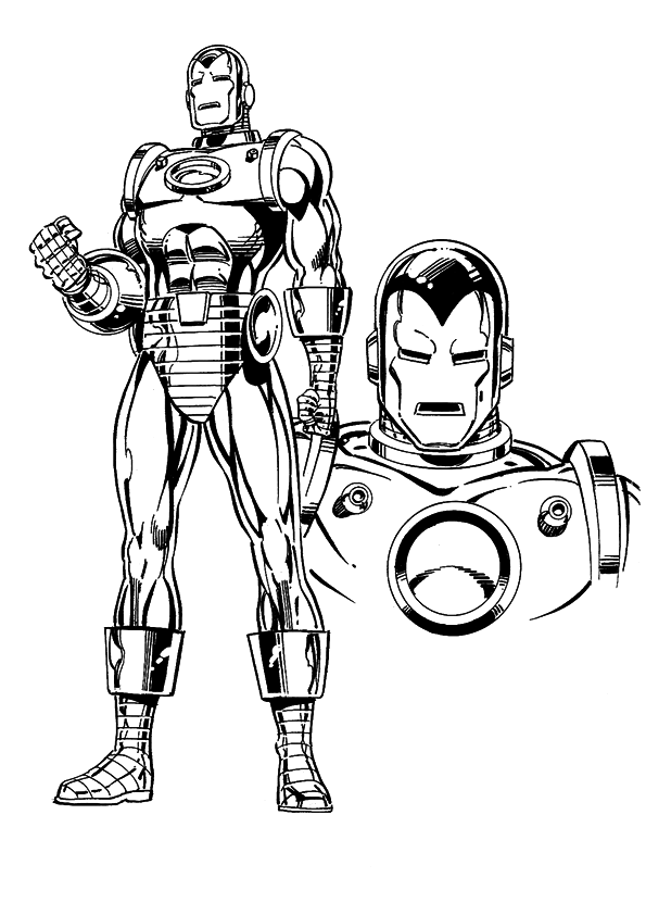 Iron Man Coloring Pages for Kids Marvel 103