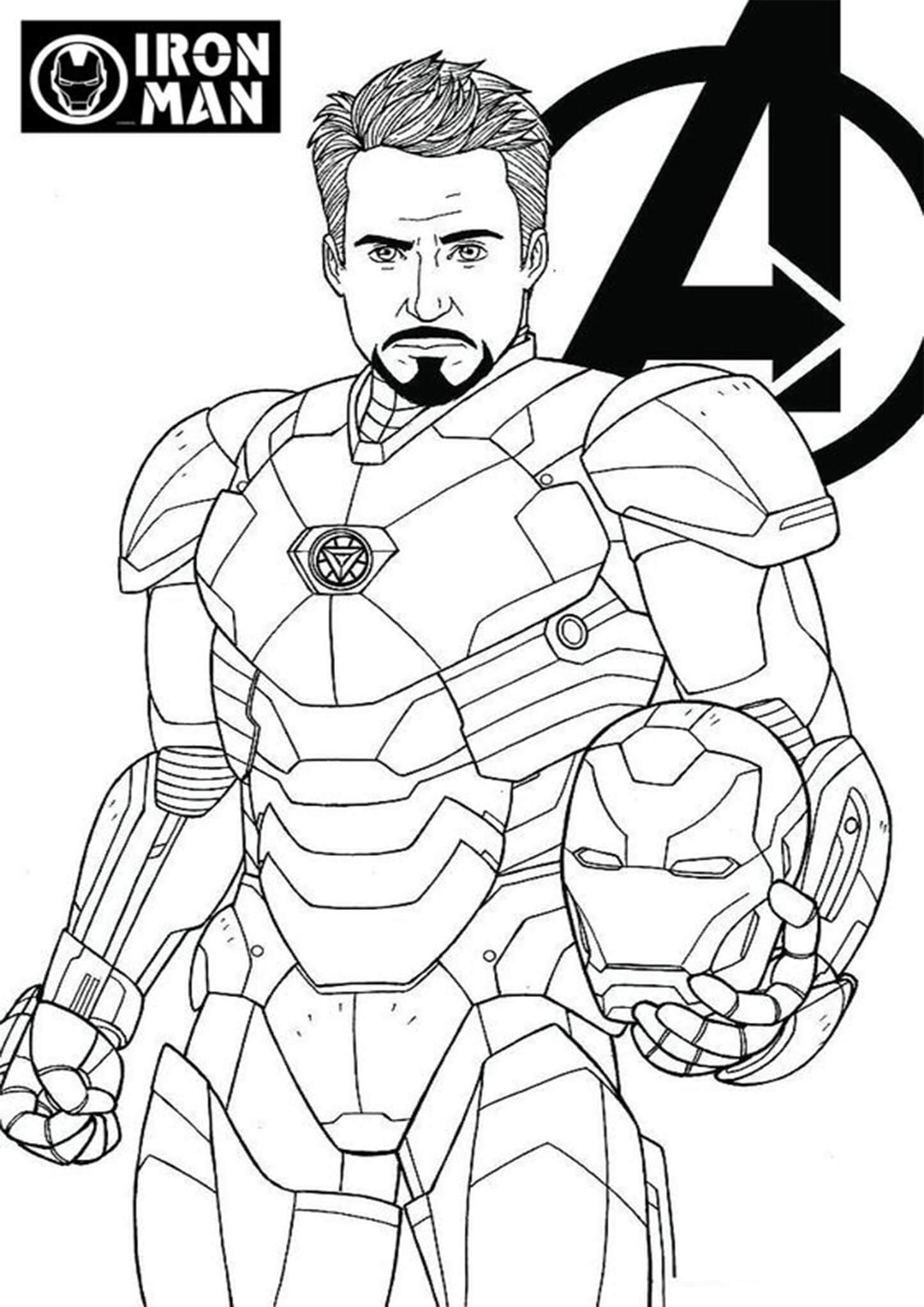 Iron Man Coloring Pages for Kids Marvel 105