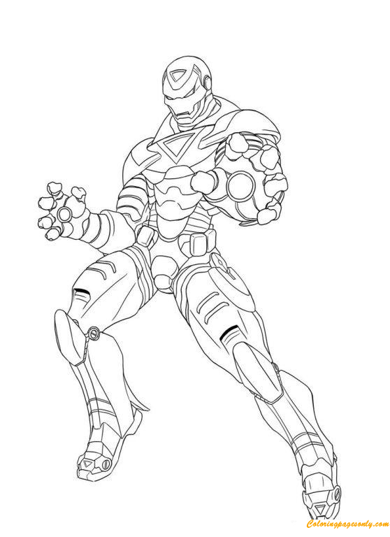 Iron Man Coloring Pages for Kids Marvel 106