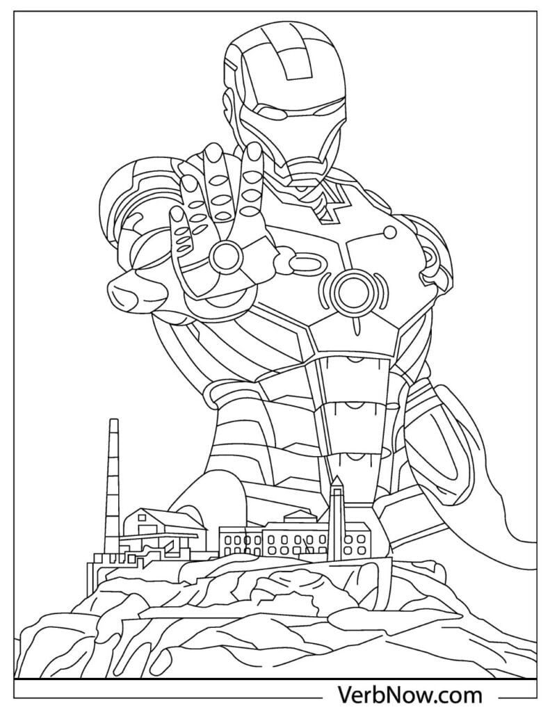 Iron Man Coloring Pages for Kids Marvel 109