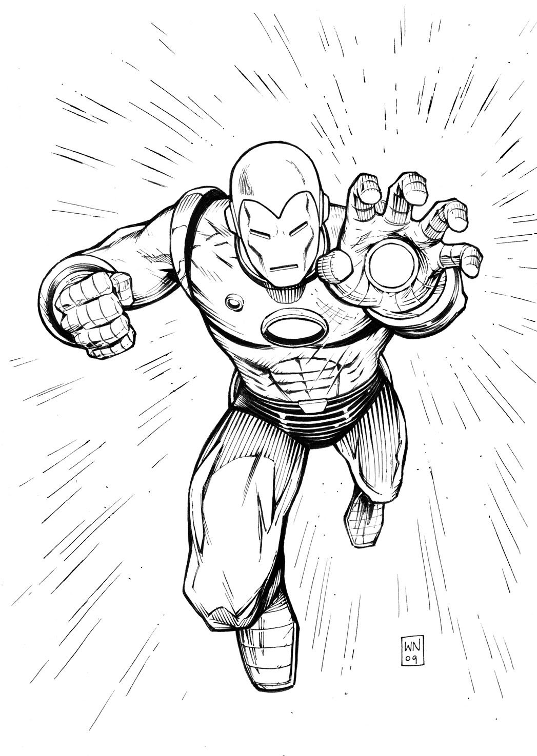 Iron Man Coloring Pages for Kids Marvel 110