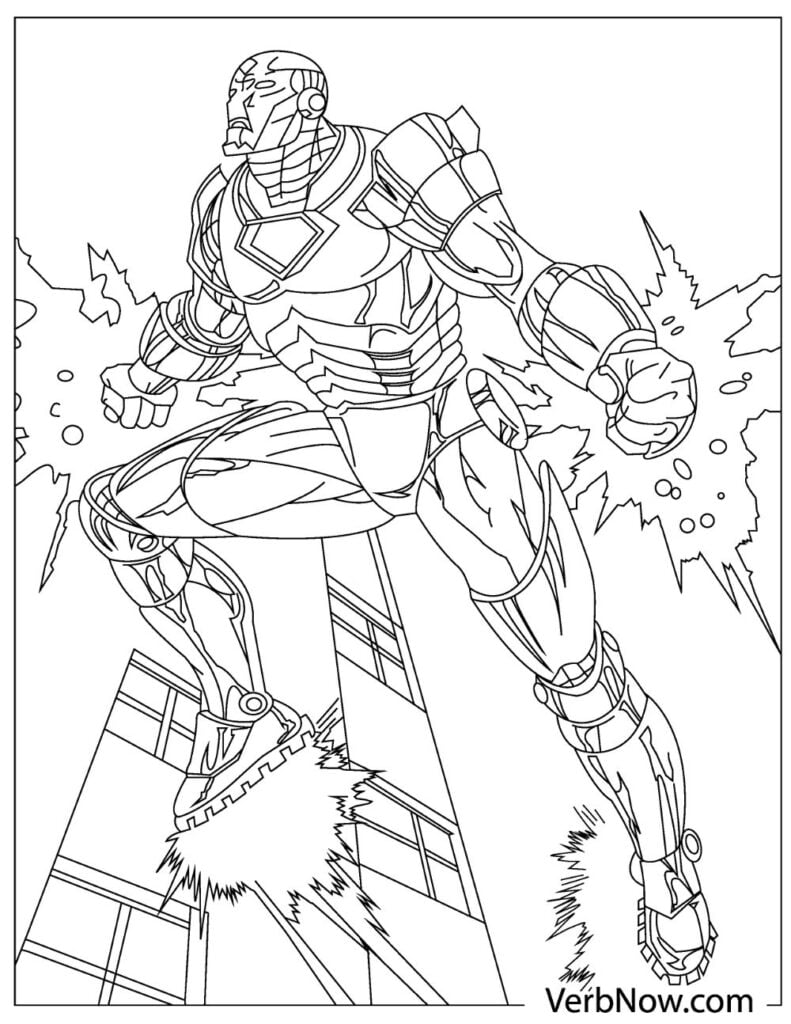 Iron Man Coloring Pages for Kids Marvel 112