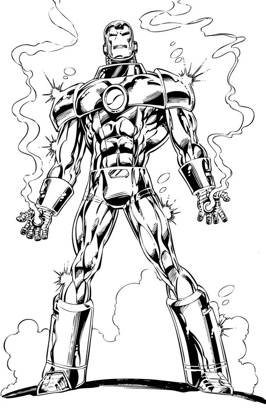 Iron Man Coloring Pages for Kids Marvel 114