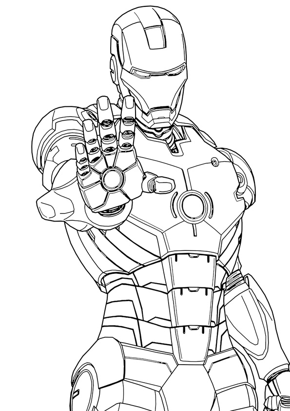 Iron Man Coloring Pages for Kids Marvel 115