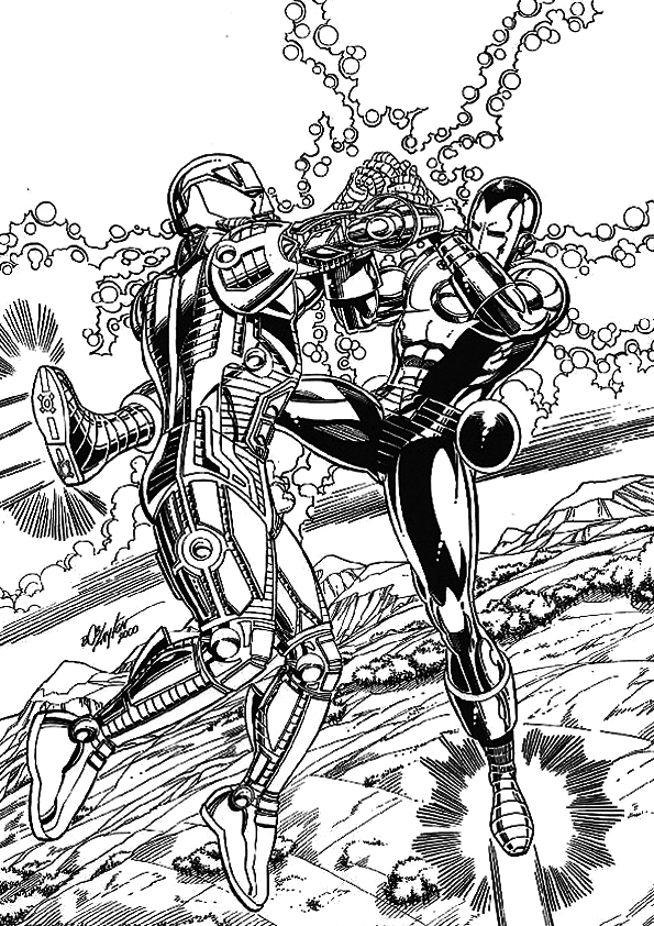 Iron Man Coloring Pages for Kids Marvel 116