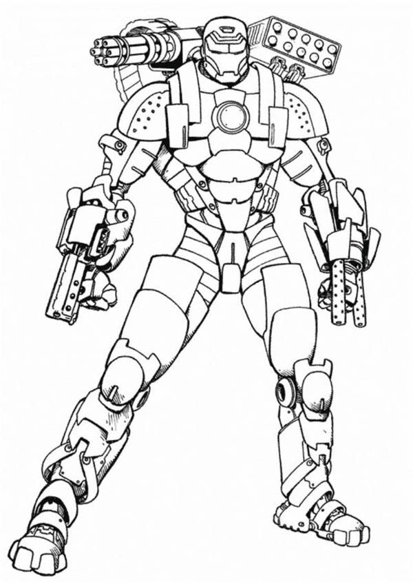 Iron Man Coloring Pages for Kids Marvel 121