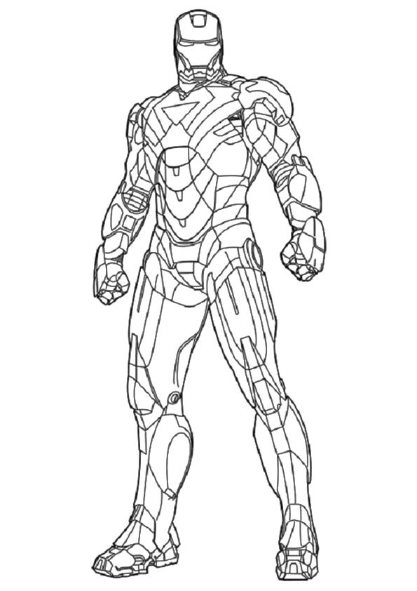 Iron Man Coloring Pages for Kids Marvel 127