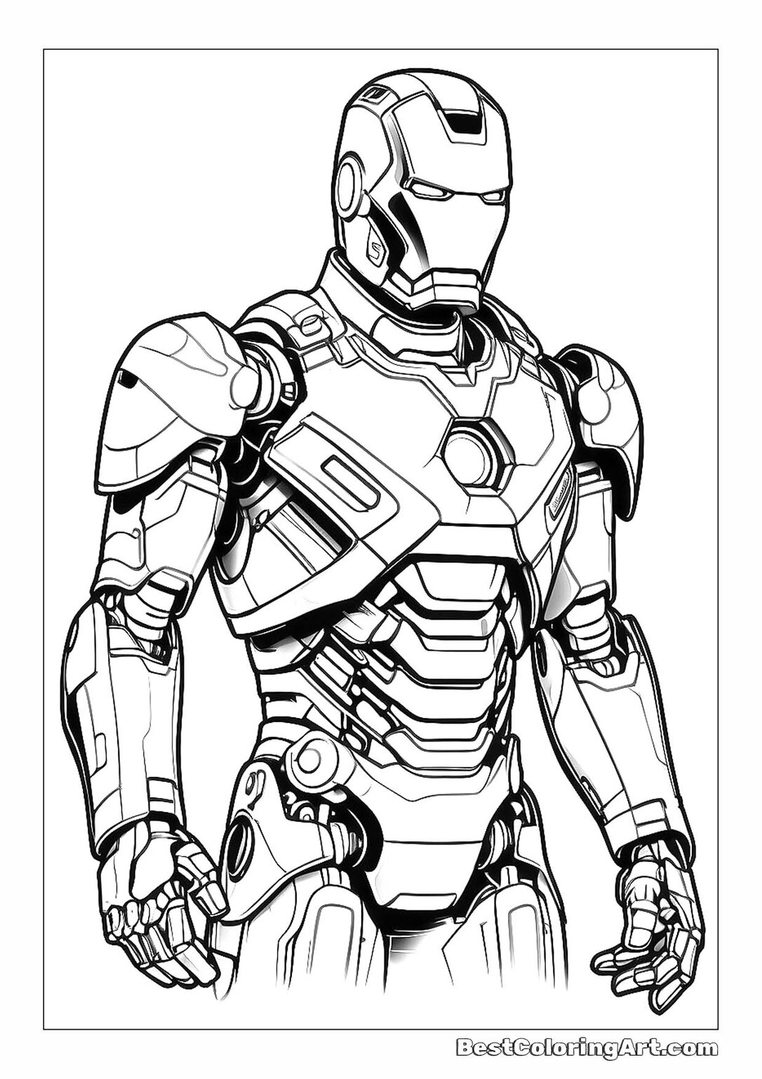 Iron Man Coloring Pages for Kids Marvel 128