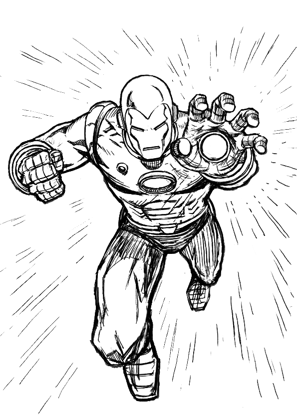 Iron Man Coloring Pages for Kids Marvel 129