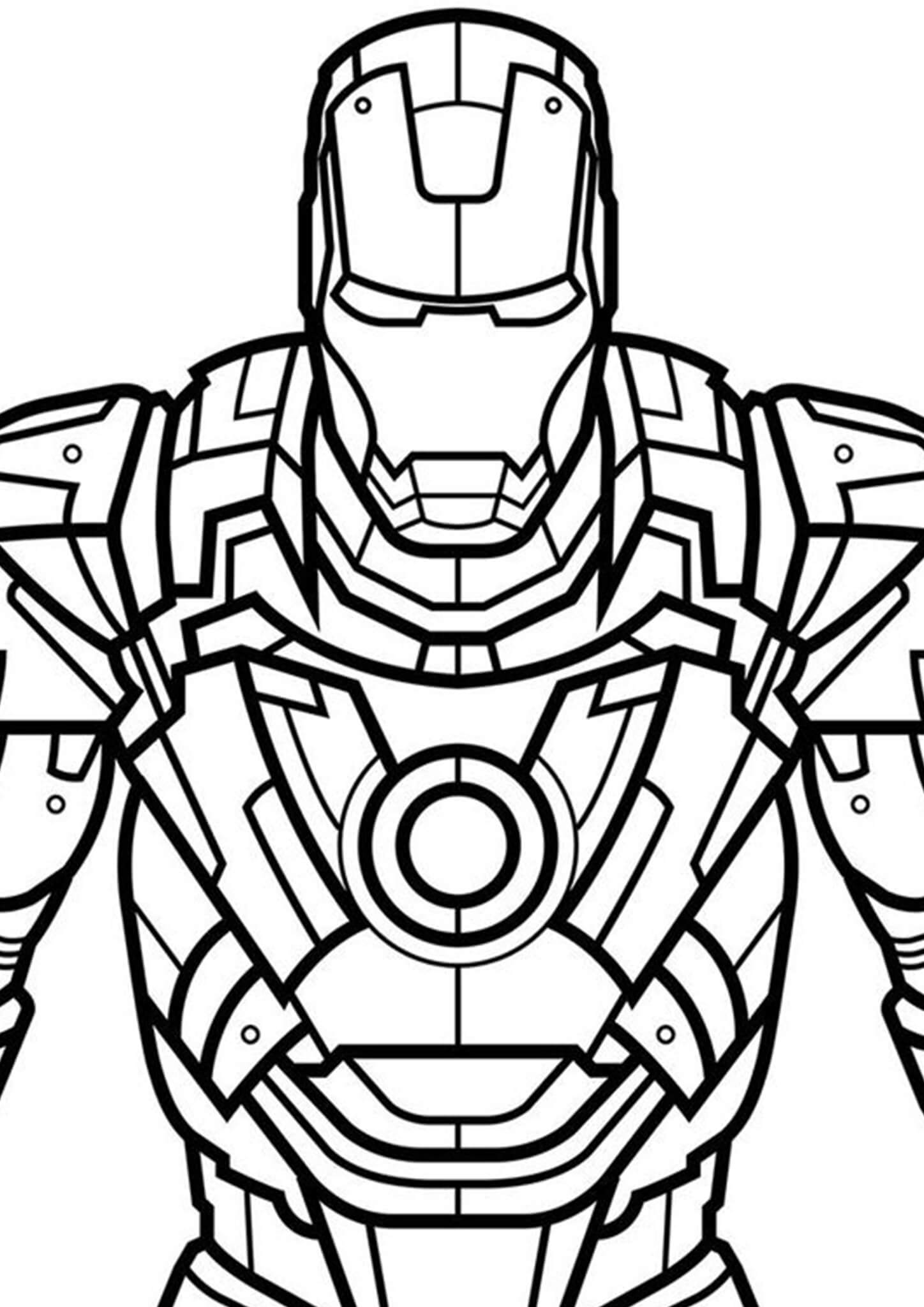 Iron Man Coloring Pages for Kids Marvel 13