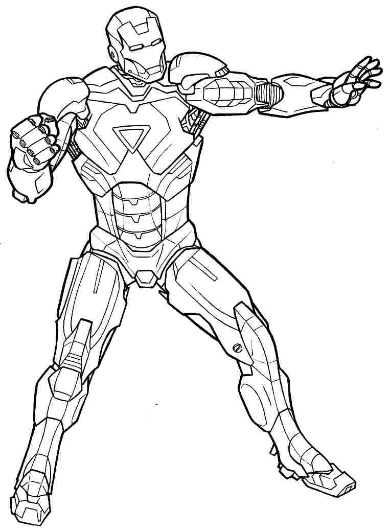 Iron Man Coloring Pages for Kids Marvel 131