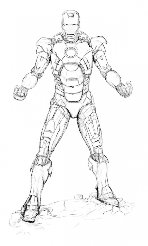 Iron Man Coloring Pages for Kids Marvel 138