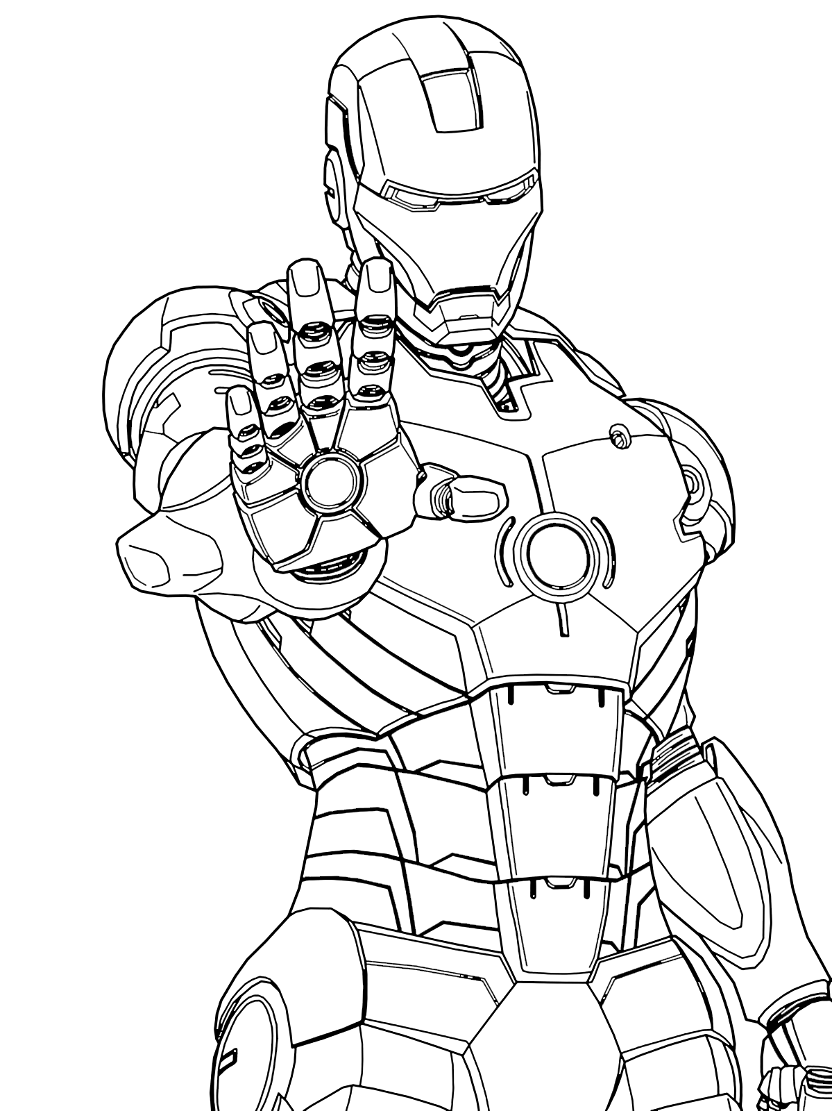 Iron Man Coloring Pages for Kids Marvel 16