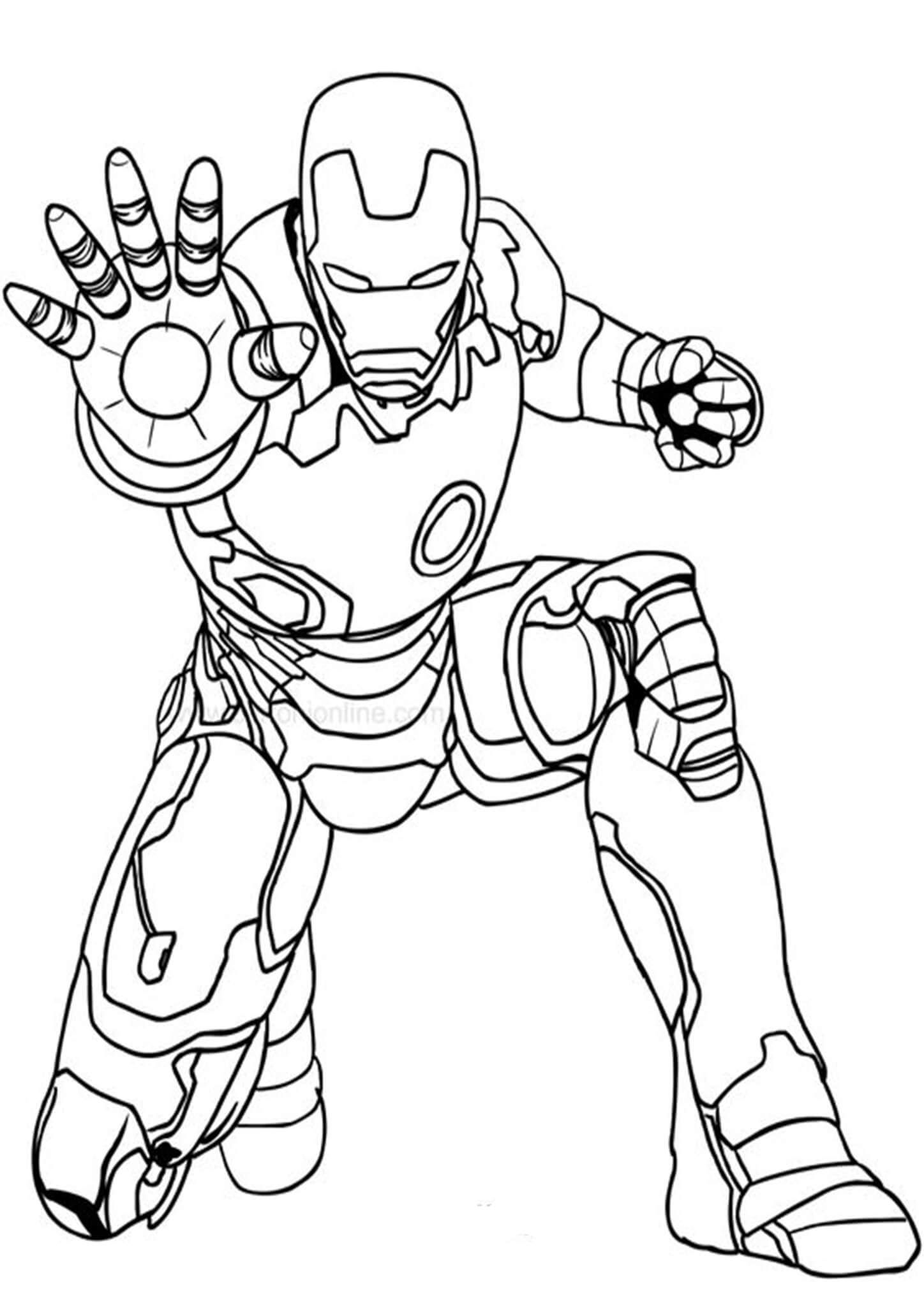 Iron Man Coloring Pages for Kids Marvel 17