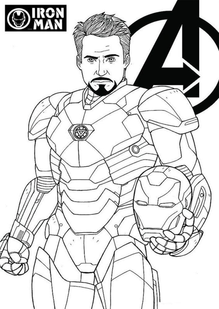 Iron Man Coloring Pages for Kids Marvel 19