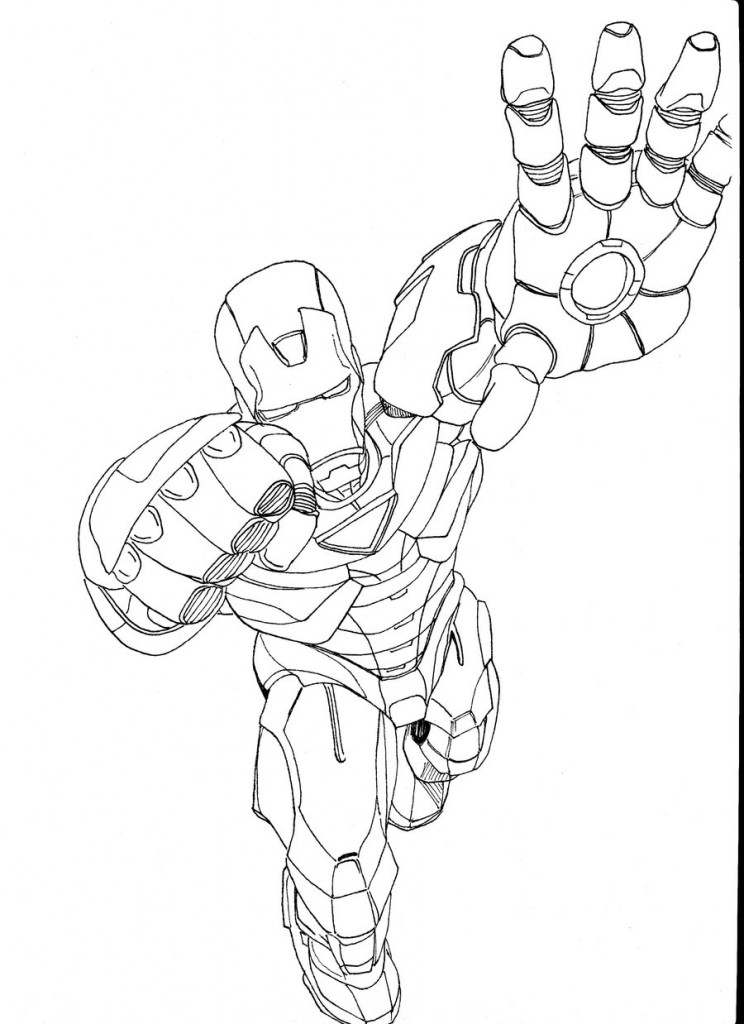 Iron Man Coloring Pages for Kids Marvel 2