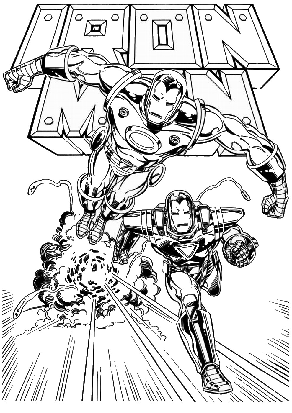 Iron Man Coloring Pages for Kids Marvel 22