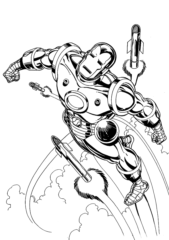 Iron Man Coloring Pages for Kids Marvel 24