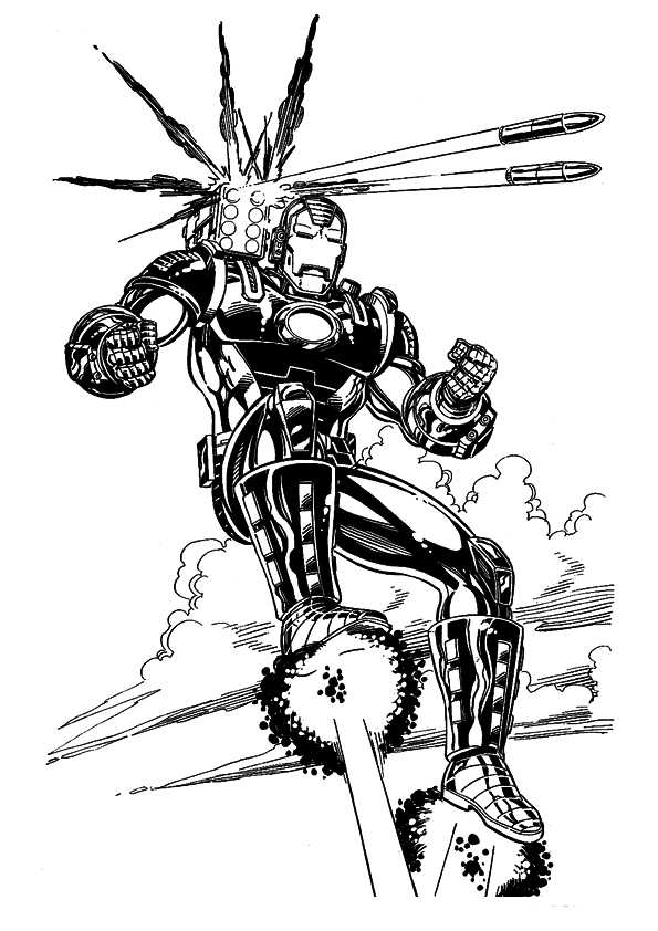 Iron Man Coloring Pages for Kids Marvel 25