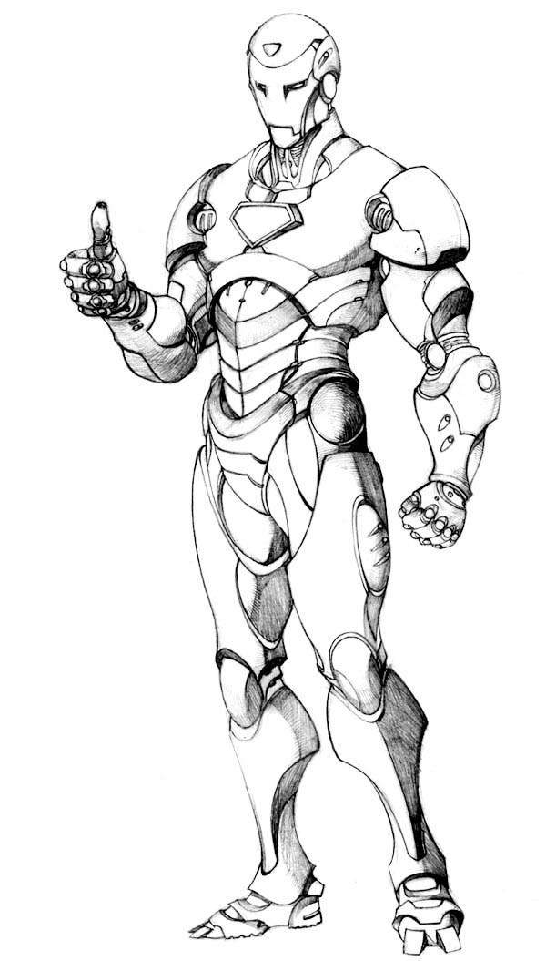 Iron Man Coloring Pages for Kids Marvel 39