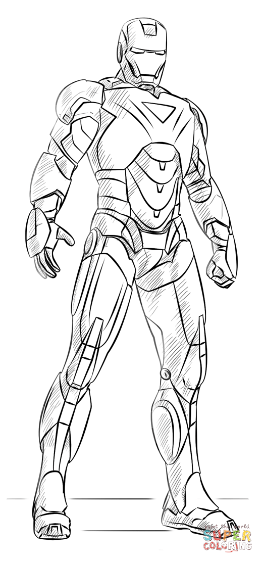 Iron Man Coloring Pages for Kids Marvel 4