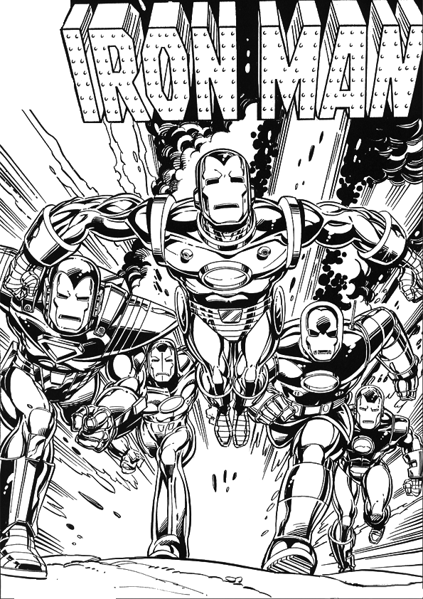 Iron Man Coloring Pages for Kids Marvel 40