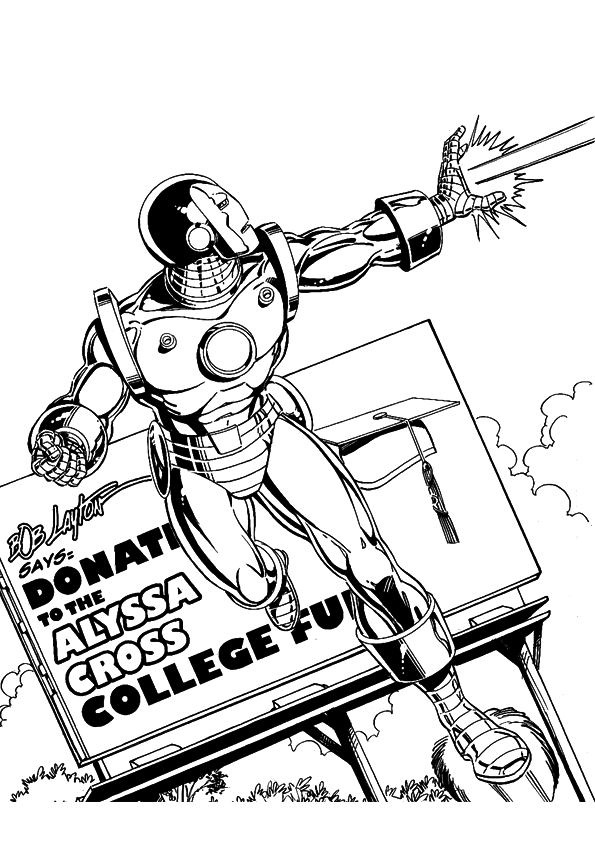 Iron Man Coloring Pages for Kids Marvel 41