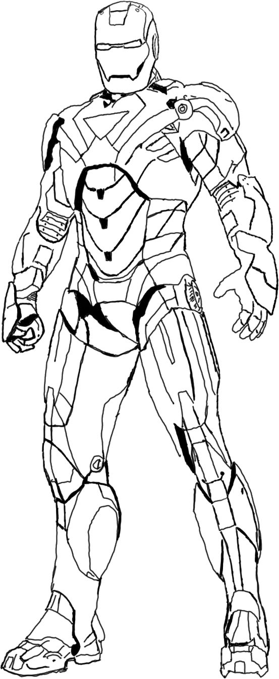 Iron Man Coloring Pages for Kids Marvel 42