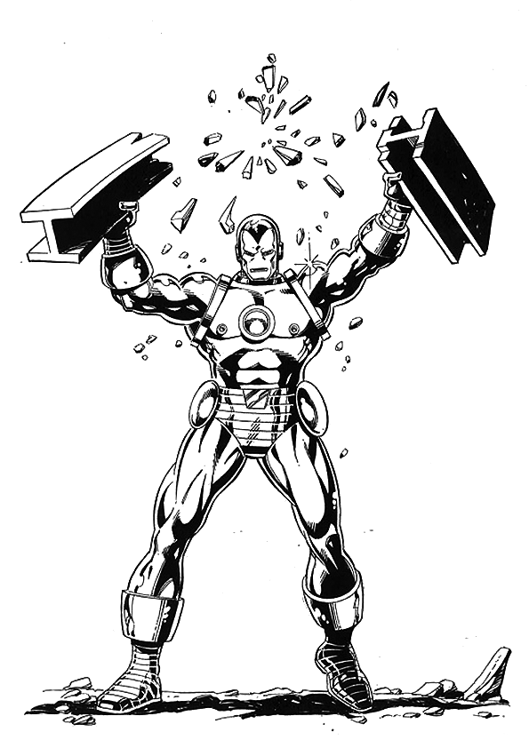 Iron Man Coloring Pages for Kids Marvel 43