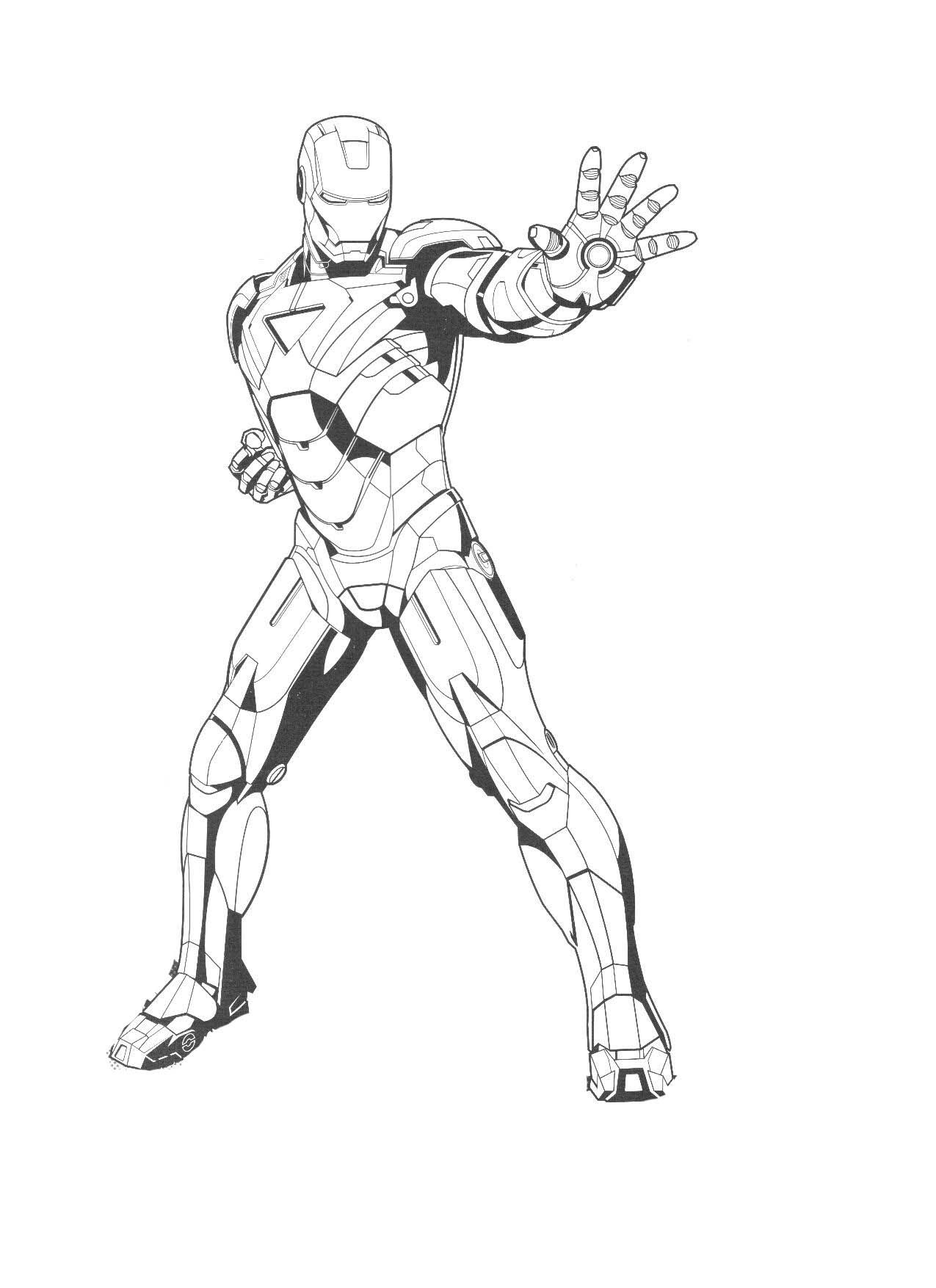 Iron Man Coloring Pages for Kids Marvel 45