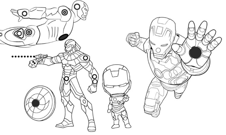 Iron Man Coloring Pages for Kids Marvel 49