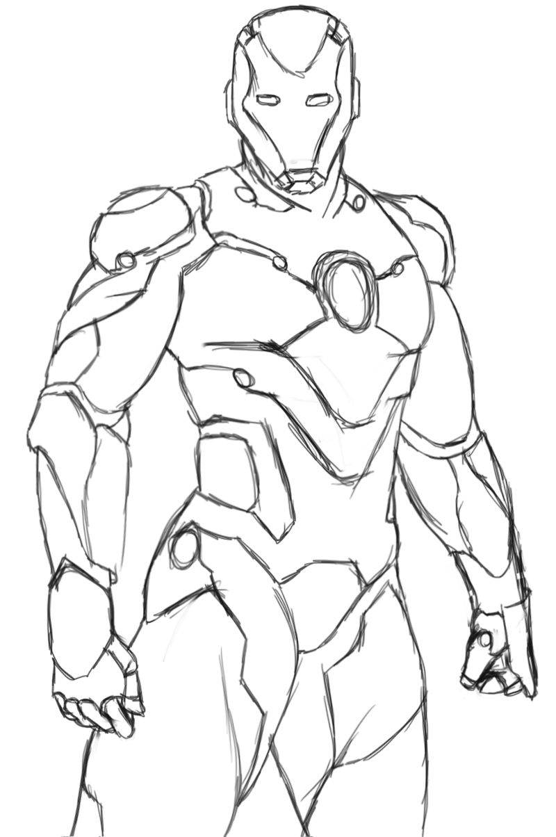 Iron Man Coloring Pages for Kids Marvel 52