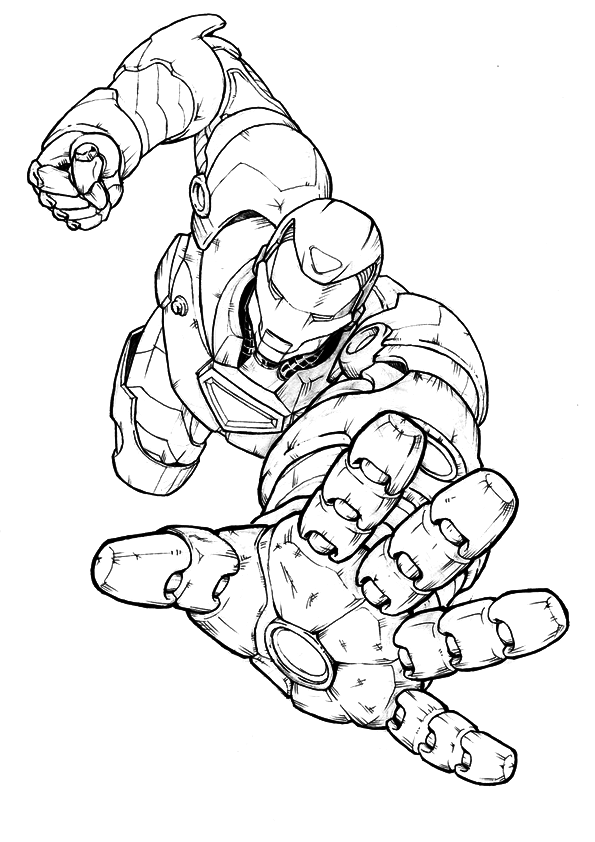 Iron Man Coloring Pages for Kids Marvel 53