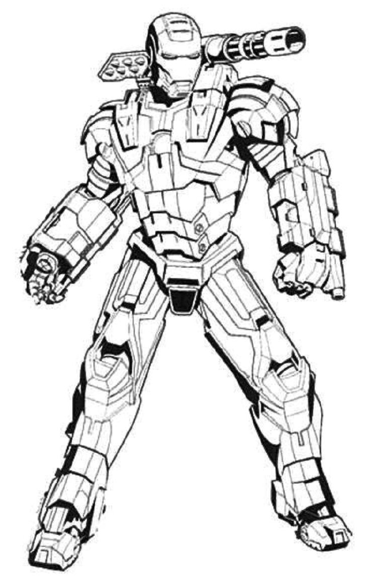 Iron Man Coloring Pages for Kids Marvel 54