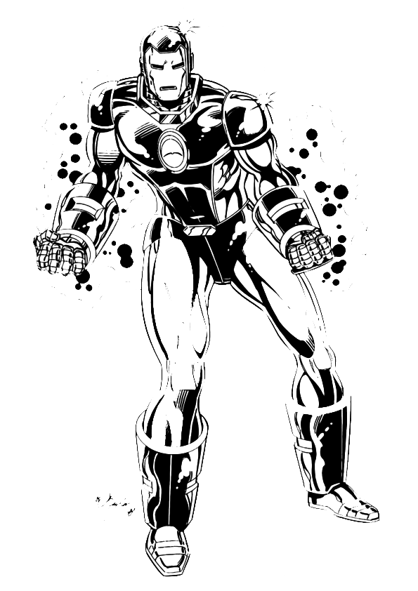 Iron Man Coloring Pages for Kids Marvel 58