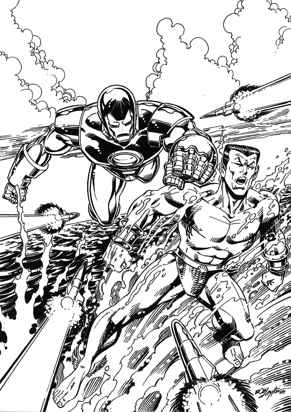 Iron Man Coloring Pages for Kids Marvel 60