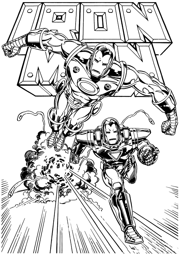 Iron Man Coloring Pages for Kids Marvel 68