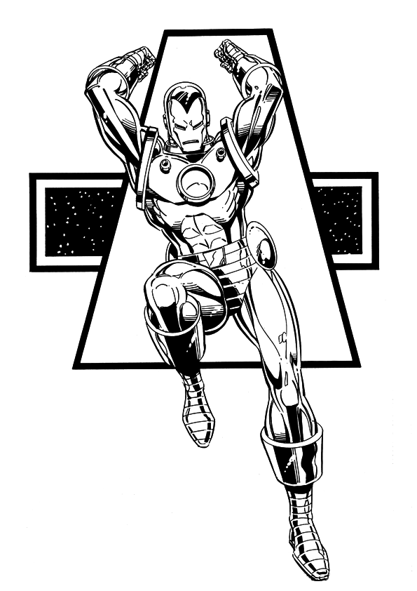 Iron Man Coloring Pages for Kids Marvel 75