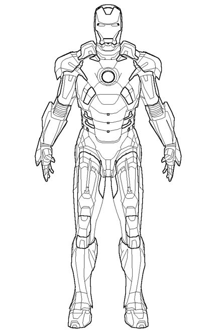 Iron Man Coloring Pages for Kids Marvel 76