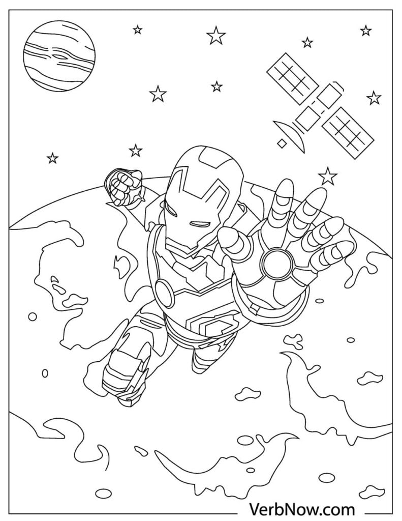 Iron Man Coloring Pages for Kids Marvel 77