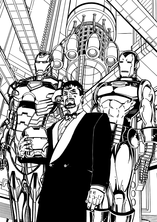 Iron Man Coloring Pages for Kids Marvel 78