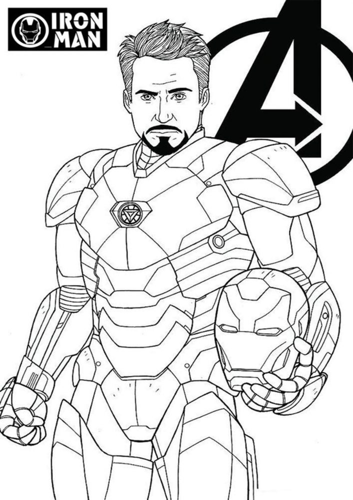 Iron Man Coloring Pages for Kids Marvel 79