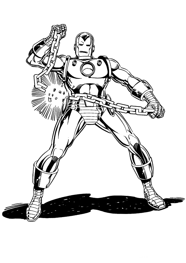 Iron Man Coloring Pages for Kids Marvel 8