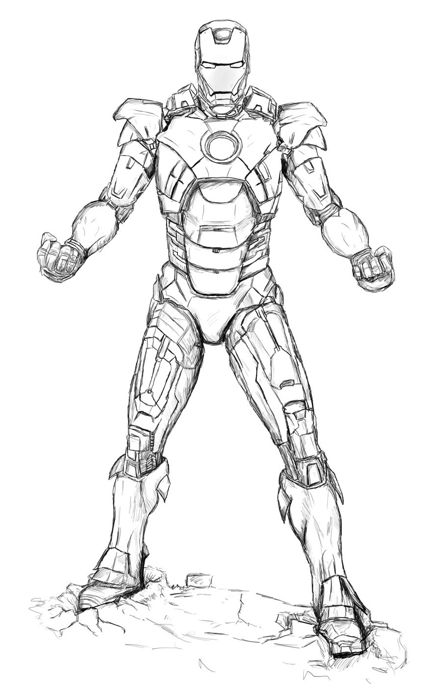 Iron Man Coloring Pages for Kids Marvel 83