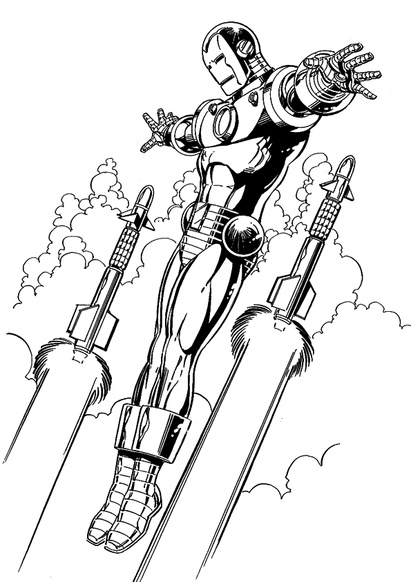 Iron Man Coloring Pages for Kids Marvel 86