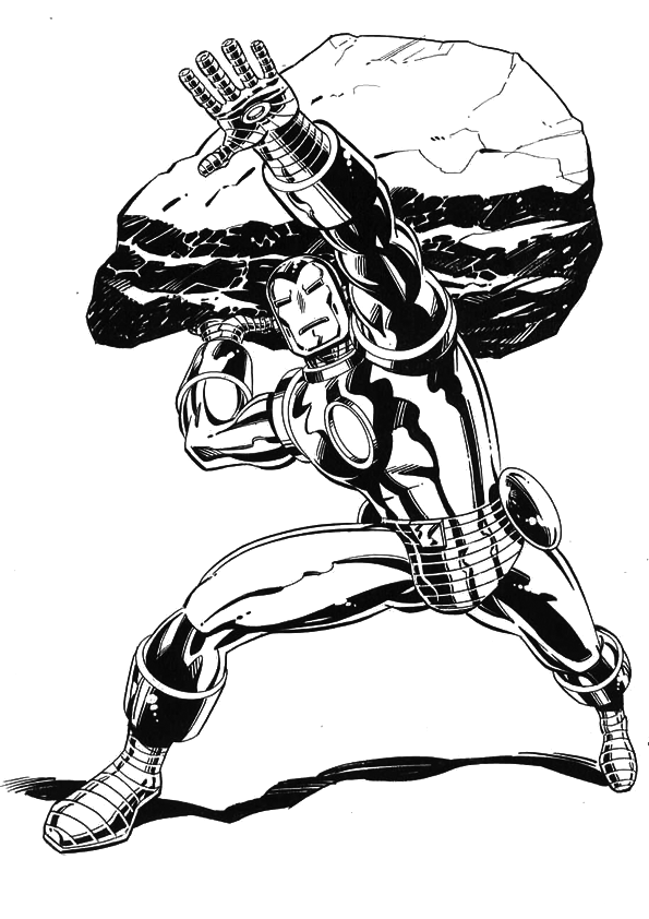 Iron Man Coloring Pages for Kids Marvel 9